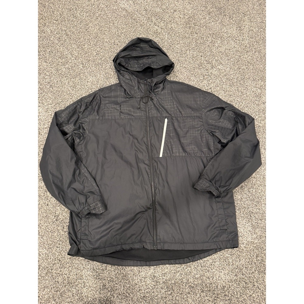Men's Nike Windbreaker Jacket Size XXL Black Full Zipper